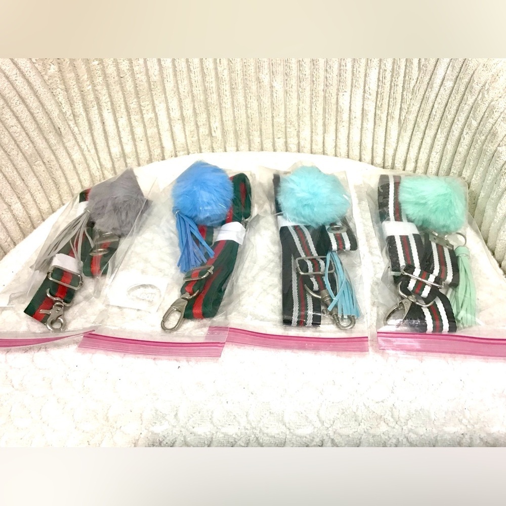 Fashion Strap and PomPom Keychain - Picture 11 of 11